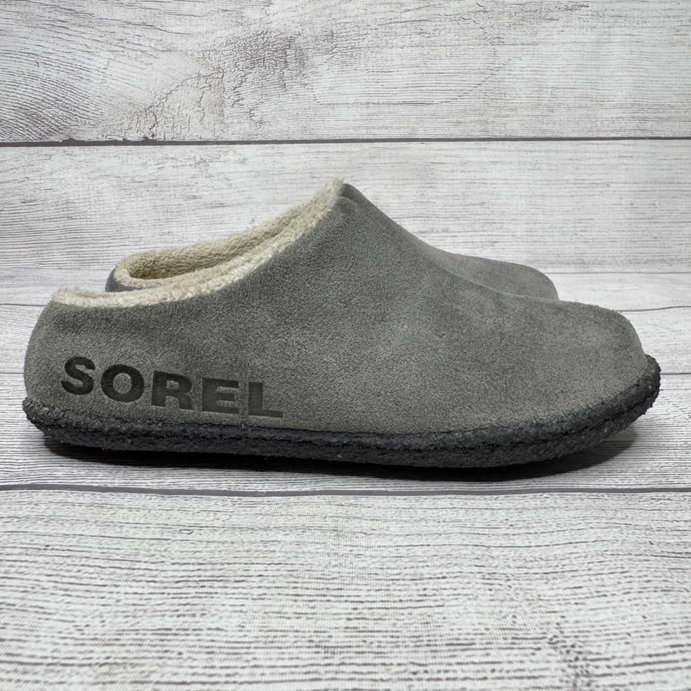 Sorel Suede Clog Slippers Faux Fur Lined Warm Cozy‎ Comfy Kids Size 1